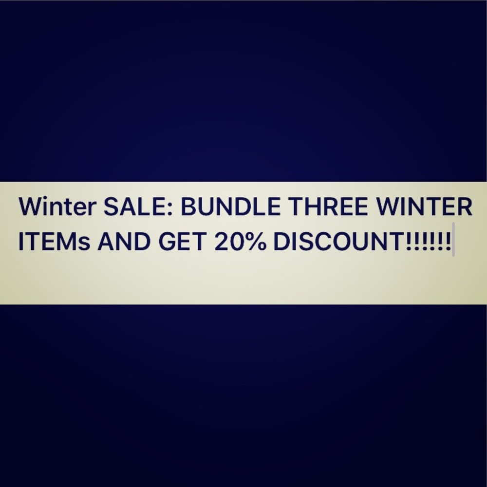 Winter Clothing Bundle: 3 ITEMS = 20% DISCOUNT